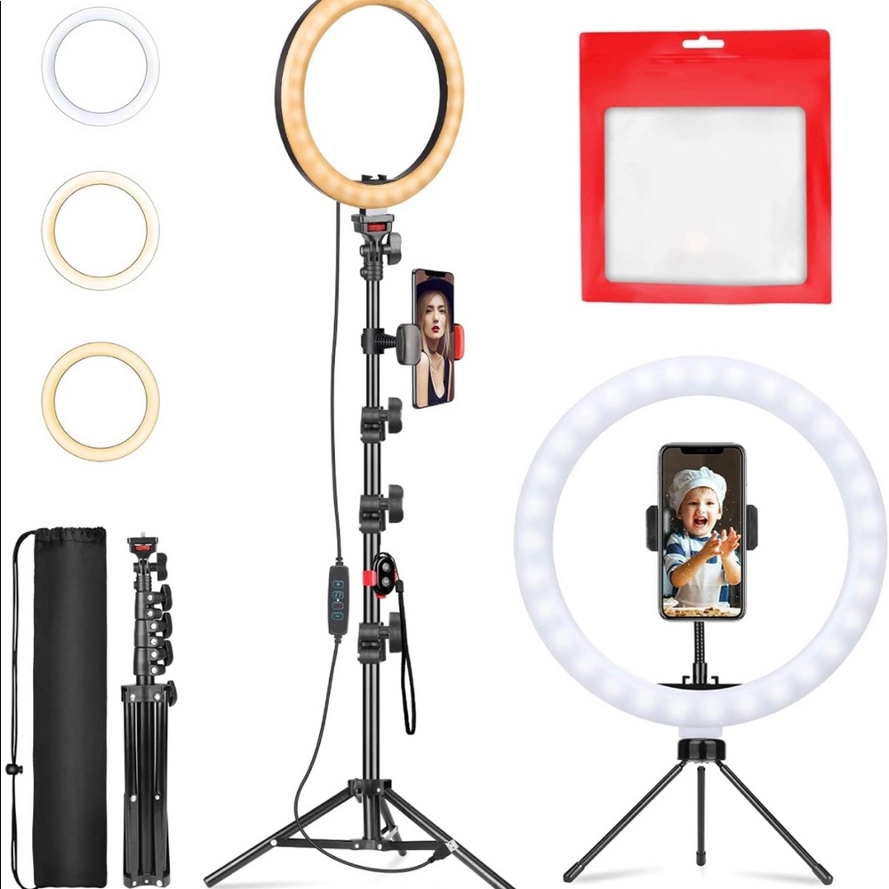 Ring Light with Tripod Stand and Phone Holder, 10.